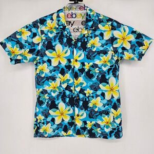 Otte Gear Shirt Mens Small Hawaiian Button Up Short Sleeve Floral Guns Military